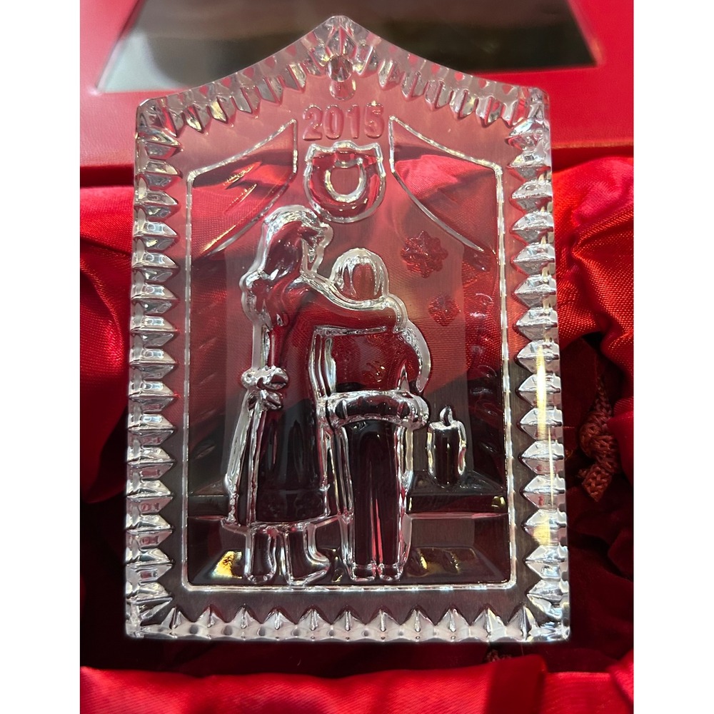 Waterford Crystal 2015 Twas Night Before‎ Christmas Ornament Decor w/Enhancer